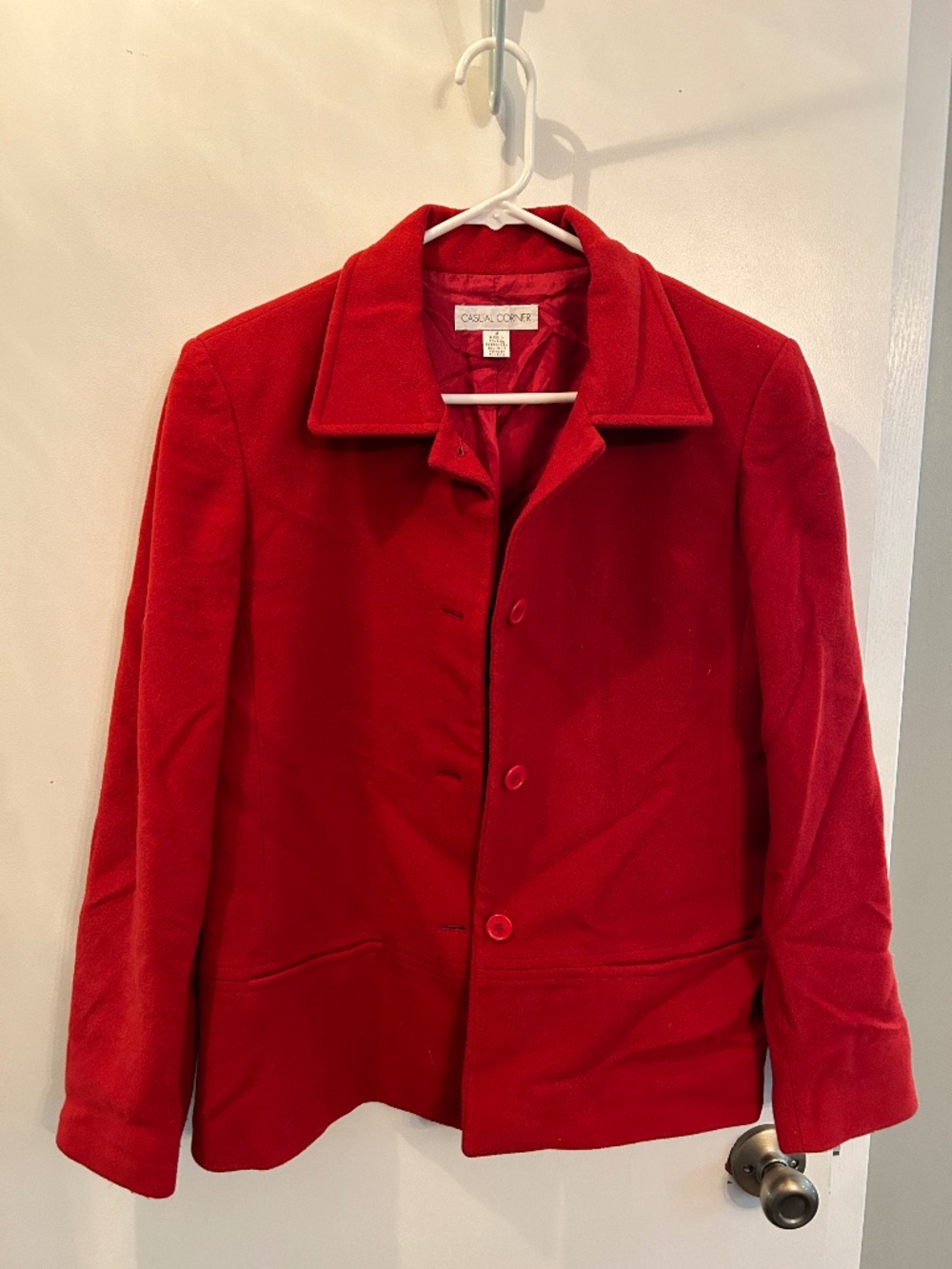 Casual Corner Button Up Red Jacket Medium
